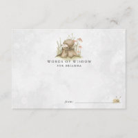 Cartes de conseils pour Baby Shower Woodland Hedge