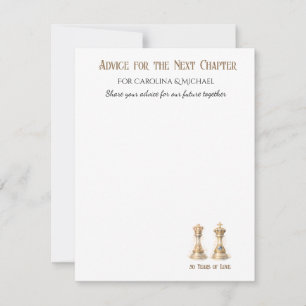 Cartes de conseils pour noces d'or élégantes