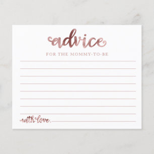 Cartes de conseils pour une baby shower automnale 
