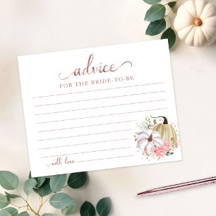 Cartes de conseils pour une baby shower automnale