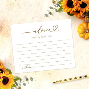 Cartes de conseils pour une baby shower de mariage