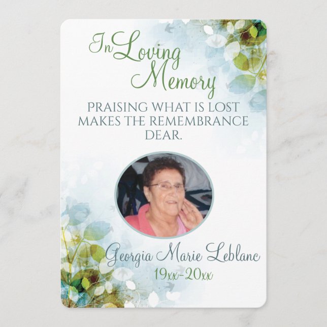 Cartes de conservation en mémoire d'amour (Devant)