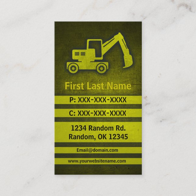 Cartes de construction personnalisées de grunage d (Devant)