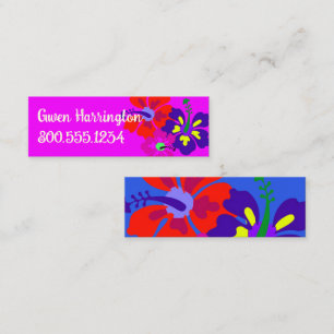 Cartes de contact à profil d'Hibiscus gras