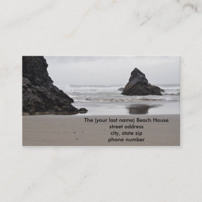 Cartes de contact de Chambre de plage (Devant)