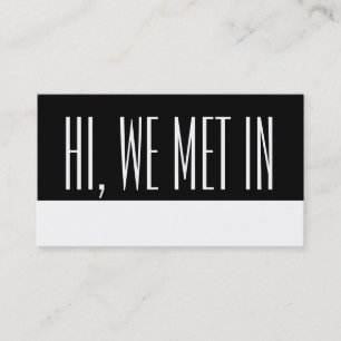 Cartes de contact de voyage noir blanc