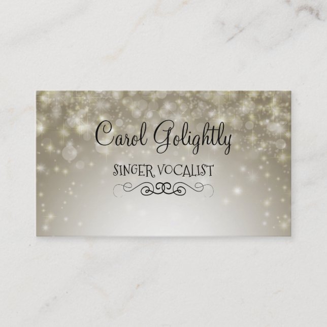 Cartes de contact du chanteur vocaliste (Devant)