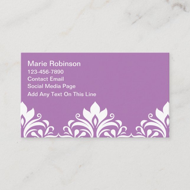 Cartes de contact personnelles Femme Floral (Devant)