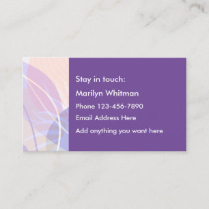 Cartes de contact personnelles pour dames Florple