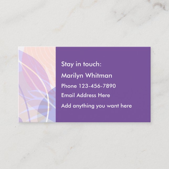 Cartes de contact personnelles pour dames Florple (Devant)