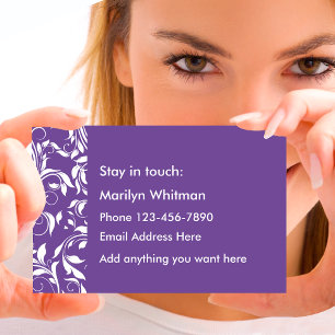 Cartes de contact pour femmes