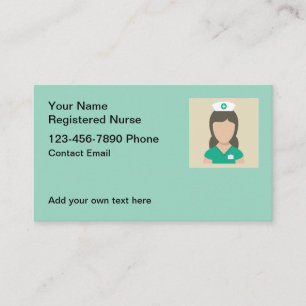 Cartes de contact simple pour les infirmières et i