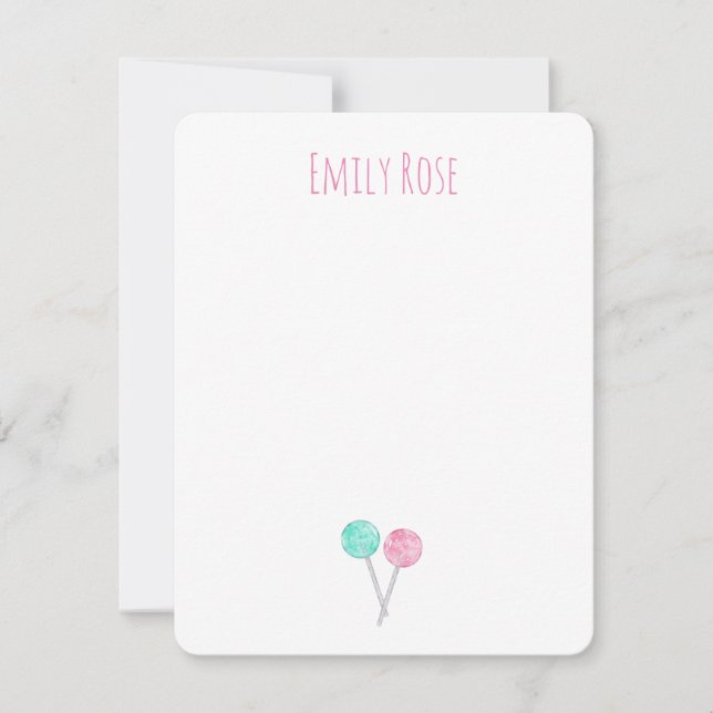 Cartes de correspondance en aquarelle personnalisé (Devant)