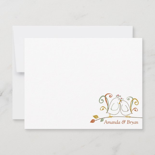 Cartes de correspondance pour les amoureux d'autom (Devant)