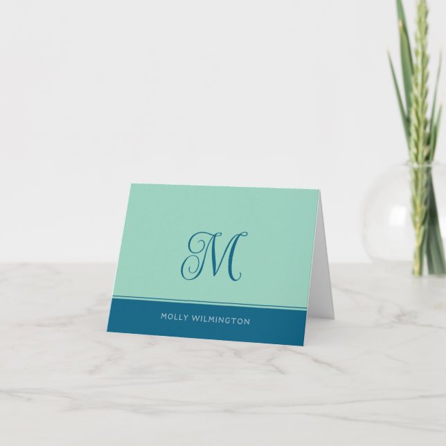 Cartes de correspondance simples monogramme sarcel (Devant)