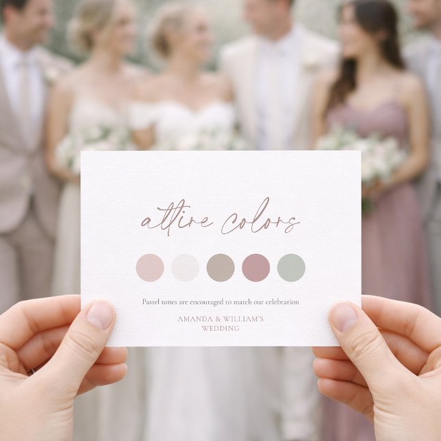 Cartes de couleurs de tenue à monogramme floral (Créateur téléchargé)