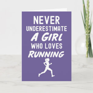 Cartes de course rose pour filles coureuse féminin