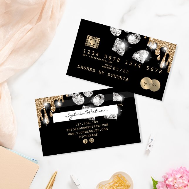 Cartes de crédit Diamants Or Styled (Créateur téléchargé)
