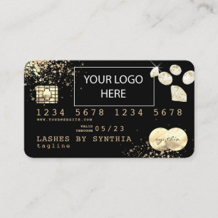 Cartes de crédit Gold Foil Ajouter votre logo