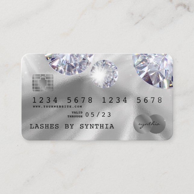 Cartes de crédit Style Silver Diamond (Devant)