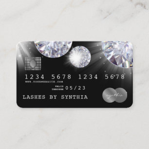 Cartes de crédit Style Silver Diamond