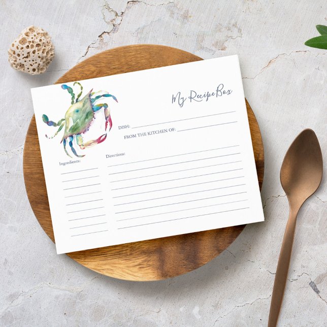 Cartes de cuisine Crabe bleu (Créateur téléchargé)