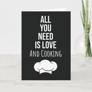 Cartes de cuisine mignonnes Chef Foodie Cuisine