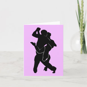Cartes de danseurs de Tango Texte personnalisé Nom