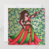 Cartes de Danseuse du Ventre Jingle All the Way