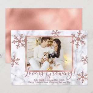 Cartes de déclaration de grossesse pour Noël avec 