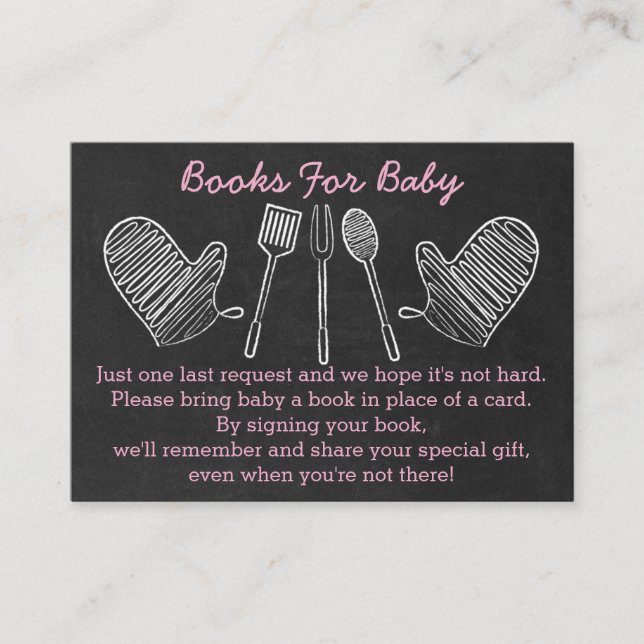 Cartes de demande de Baby shower BBQ rose (Devant)