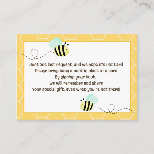 Cartes de demande de carnet d'abeilles (Devant)