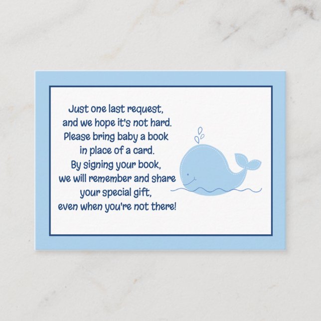 Cartes de demande de réservation de Little Blue Wh (Devant)