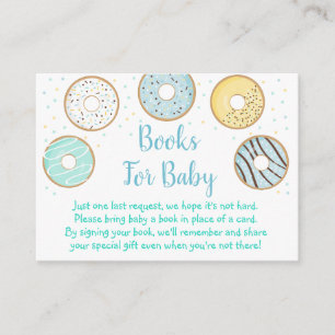 Cartes de demande du Baby shower de la Donut Bleue