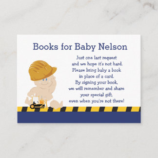 Cartes de demande du livre Customisé pour bébé Con