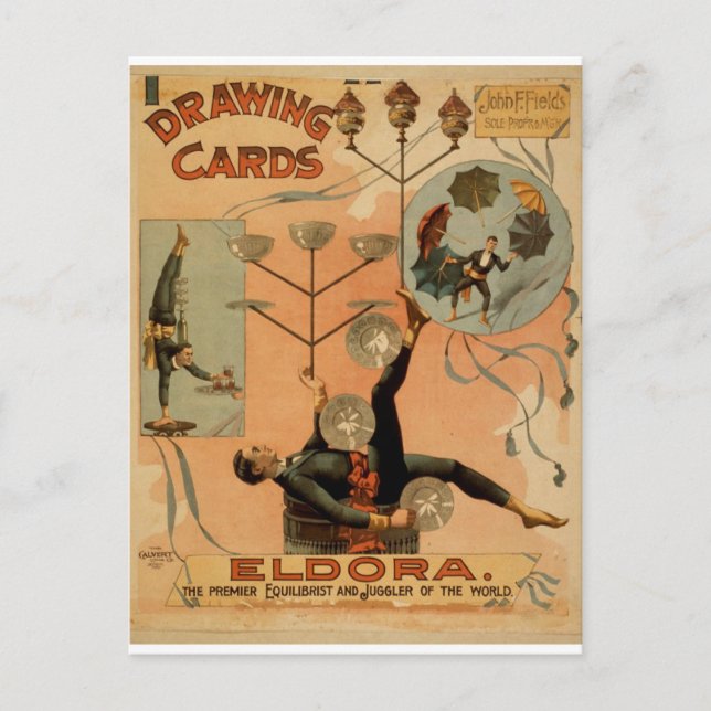 Cartes de Dessin, 'Eldora', Jongleur du Monde (Devant)