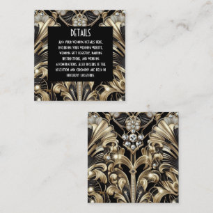Cartes de détails de mariage Art déco