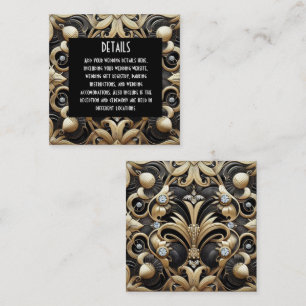 Cartes de détails de mariage Art déco à insérer