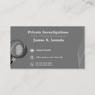 cartes de détective privé