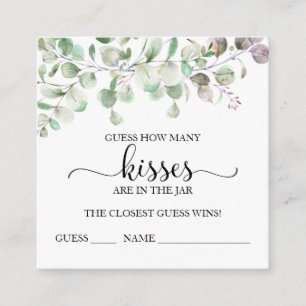 Cartes de devinette de bisous au eucalyptus verdoy
