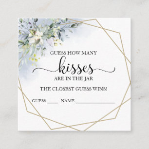 Cartes de devinette de bisous au eucalyptus verdur