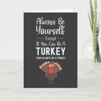 Cartes de dinde mignonnes humour drôle automne