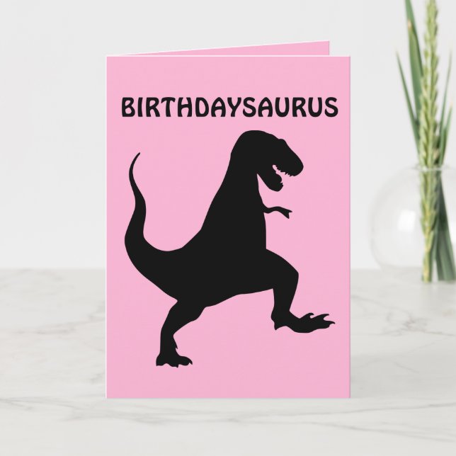 CARTES DE DINOSAURE D'ANNIVERSAIRE AMUSANTE (Devant)