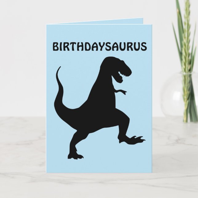 CARTES DE DINOSAURE D'ANNIVERSAIRE AMUSANTE (Devant)