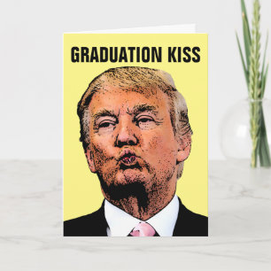 CARTES DE DIPLÔME FUNNY, DONALD TRUMP KISS