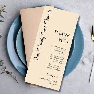 Cartes de disposition de mariage Dear Family Heart