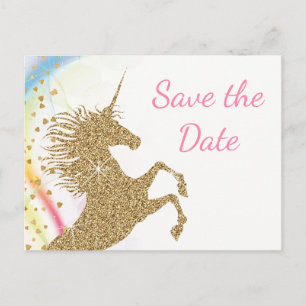 Cartes de faire-part de Baby Shower Licorne
