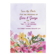 Cartes de Faire-Part de Date de Mariage
