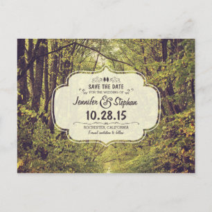 Cartes de faire-part de date de mariage chemin rus