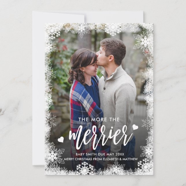 Cartes de Faire-part de grossesse de Noël (Devant)